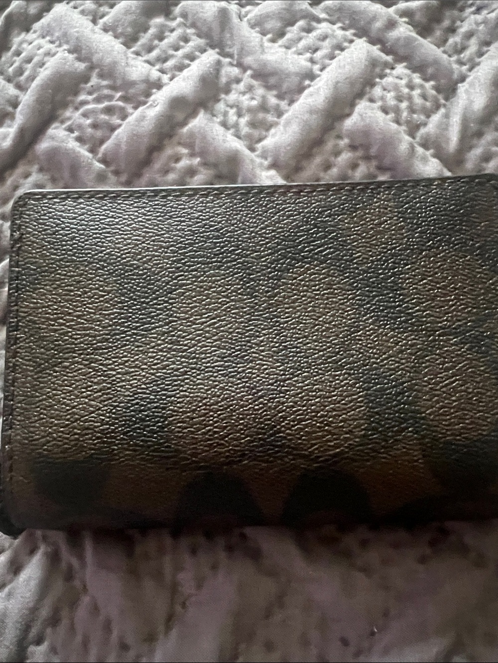 Coach Brown/Black Signature Canvas Snap Wallet with Gold Logo - Picture 2 of 6